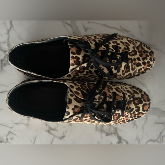 Joie calf skin leopard print shoes in excellent used condition size EU40/US10 - Picture 1 of 7